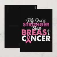 My God Is Stronger Than Breast Cancer Christian 