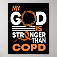 My God Is Stronger Than COPD Awareness Ribbon