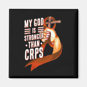 My God Is Stronger Than Crps Awareness Month Orang Magnet