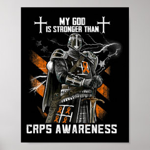 My God Is Stronger Than Crps Awareness Poster