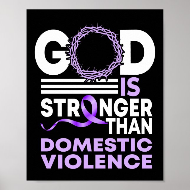 My God Is Stronger Than Domestic Violence Poster (Front)
