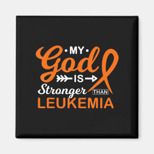 My God is Stronger Than Leukaemia Awareness Warrio Magnet