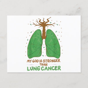 My God Is Stronger Than Lung Cancer Enclosure Card