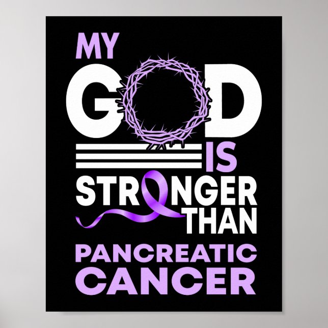My God Is Stronger Than Pancreatic Cancer Poster (Front)