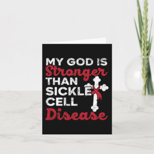 My God Is Stronger Than Sickle Cell Disease Christ Card