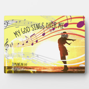 MY GOD SINGS OVER ME Personalised Plaque