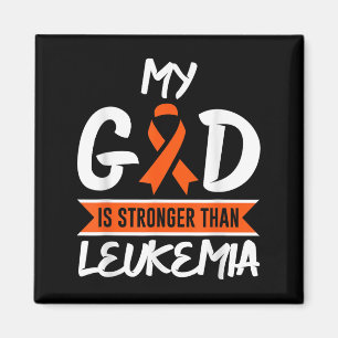 My God Stronger Than Leukaemia Blood Cancer Awaren Magnet