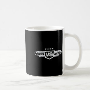 My God Vs My Enemies Funny Christian Motivational Coffee Mug