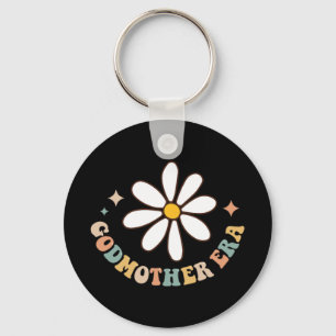 My Godmother Era Lover Groovy Retro Mothers Day On Key Ring