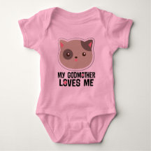 My Godmother Loves Me Kitty Cat Girls T-shirt