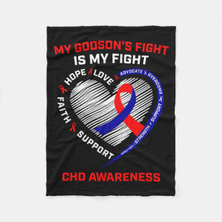 My Godsons Fight Is My Fight Chd Heart Disease Awa Fleece Blanket