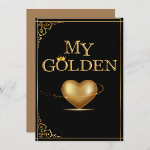My Golden Heart Valentine's Day Card Design