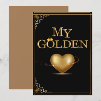 My Golden Heart Valentine's Day Card Design