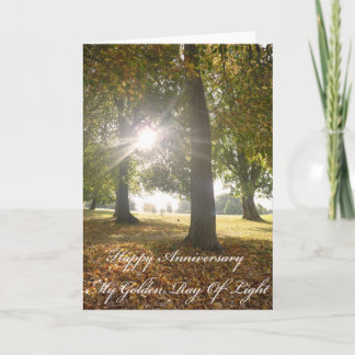 My Golden Ray Of Light Anniversary Card
