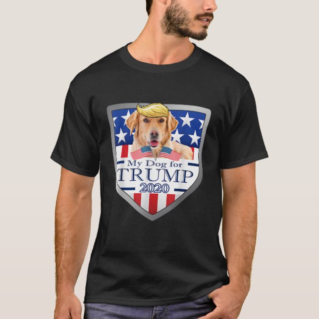 My Golden Retriever For Trump T Shirt (Front)