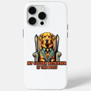 My Golden Retriever Is The Boss iPhone 15 Pro Max Case