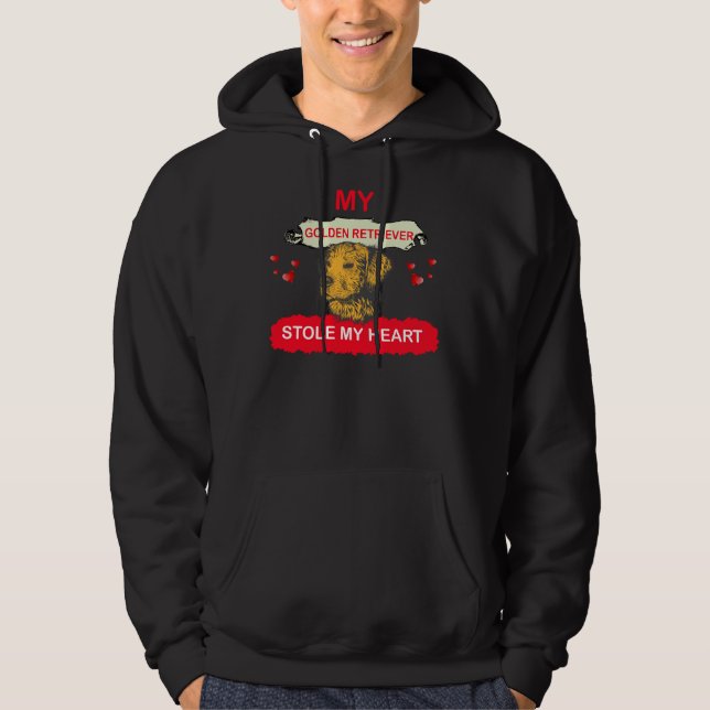 My Golden Retriever Stole My Heart Hoodie (Front)