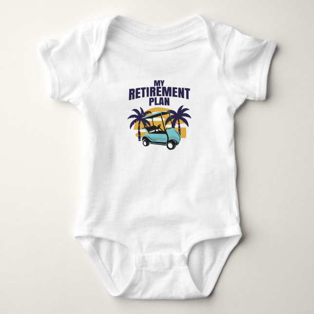 My Golf retirement plan Baby Bodysuit (Front)