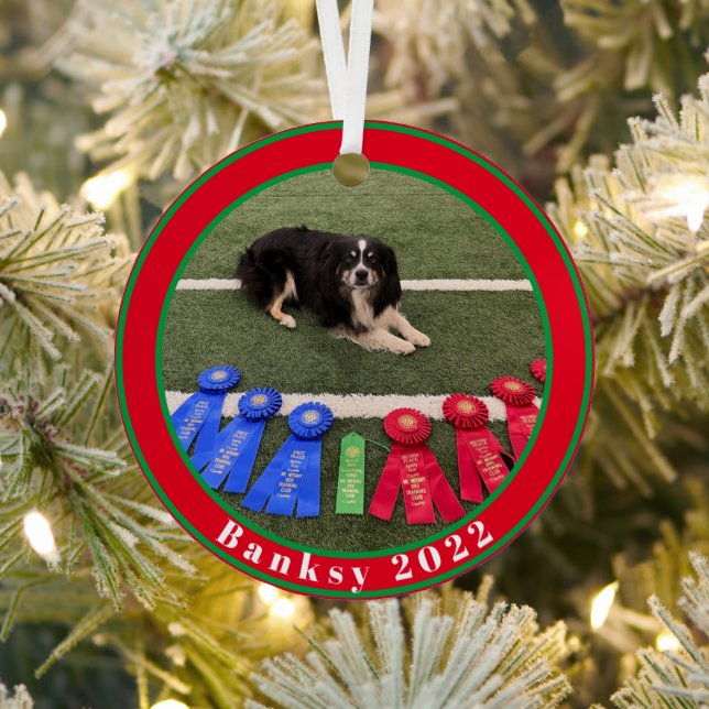 My Good Dog Photo Christmas Metal Tree Decoration (Insitu)