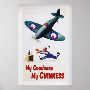 My Goodness My Guinness by John Gilroy Vintage Poster