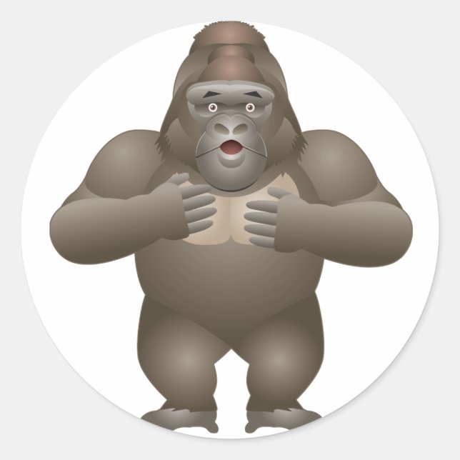 My Gorilla Classic Round Sticker (Front)