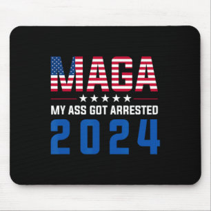 My Got Arrested 2024 Funny Anti-trump Democrat Gag Mouse Mat