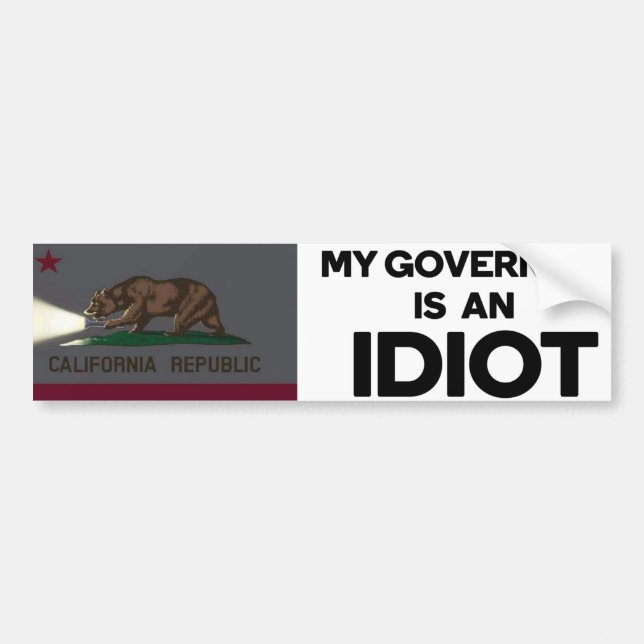 My Governor is an Idiot Bumper Sticker (Front)
