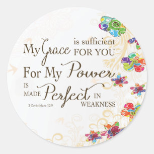 My Grace is Sufficient Classic Round Sticker
