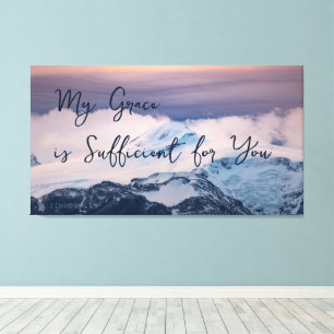 My Grace is Sufficient for You Bible Verse Canvas Print