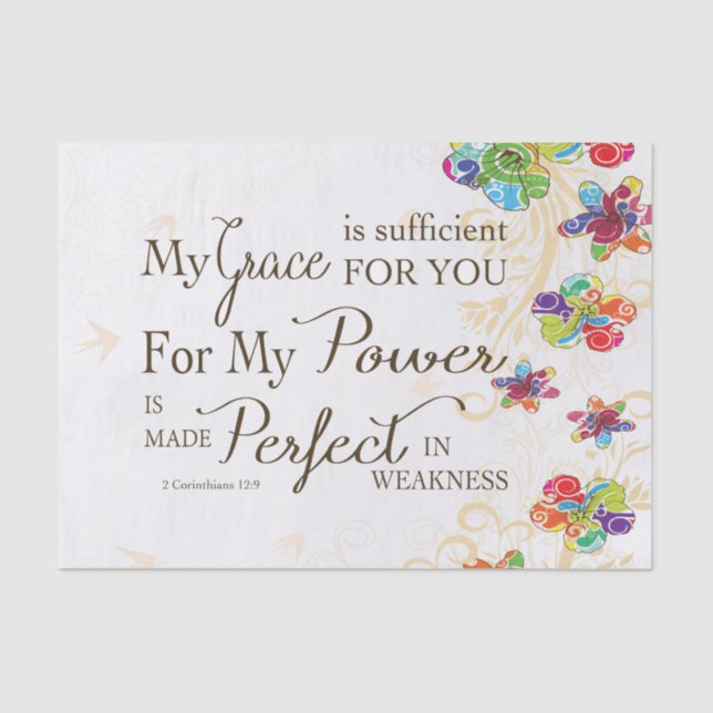 My Grace is Sufficient Tissue Paper (Front)