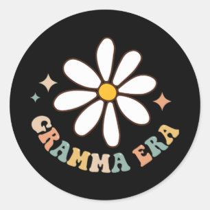 My Gramma Era Lover Groovy Retro Mum Mothers Day O Classic Round Sticker