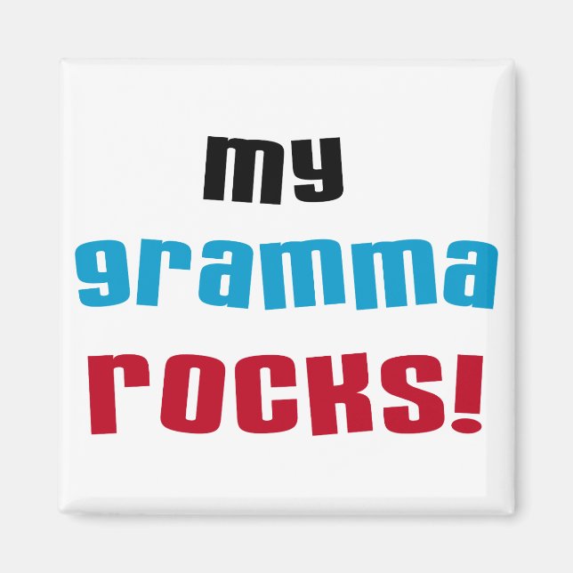 My Gramma Rocks T-shirts and Gifts Magnet (Front)