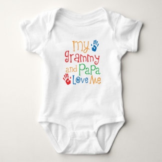 My Grammy and Papa Love Me Grandson Outfit Baby Bodysuit
