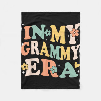My Grammy Era Funny Sarcastic Groovy Retro Mothers Fleece Blanket