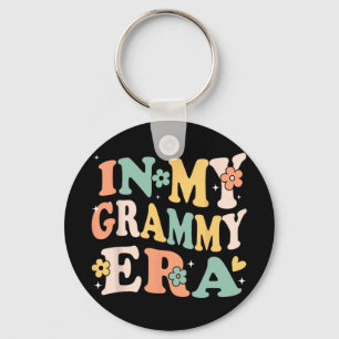 My Grammy Era Funny Sarcastic Groovy Retro Mothers Key Ring
