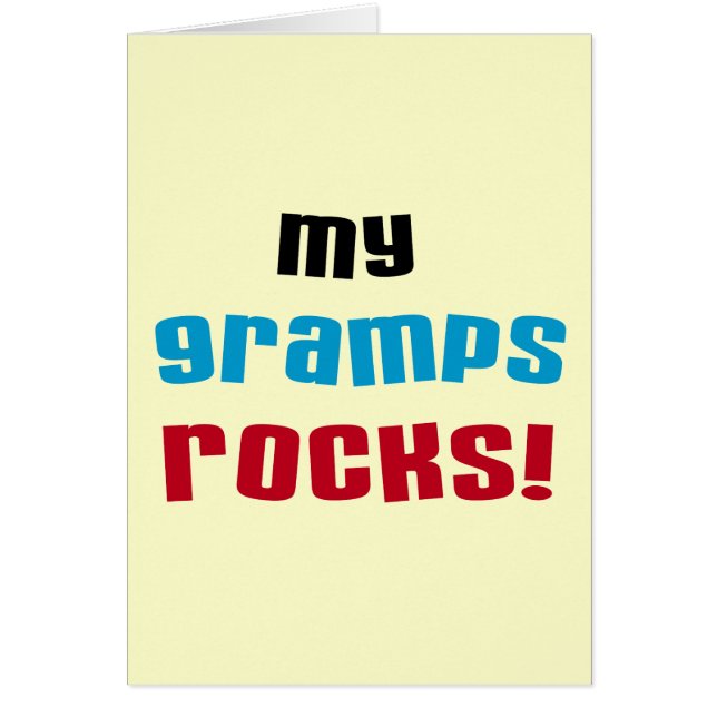 My Gramps Rocks T-shirts and Gifts (Front)