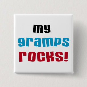 My Gramps Rocks T-shirts and Gifts 15 Cm Square Badge