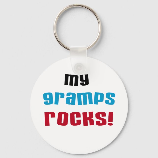 My Gramps Rocks T-shirts and Gifts Key Ring (Front)