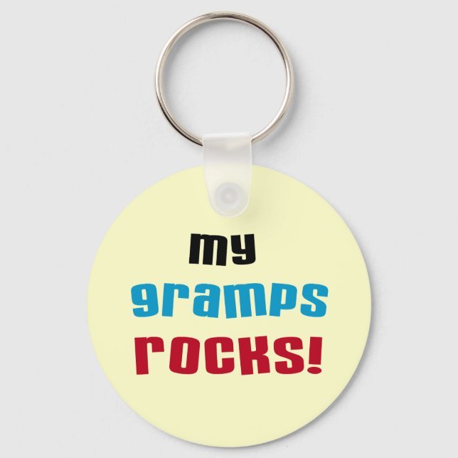 My Gramps Rocks T-shirts and Gifts Key Ring (Front)