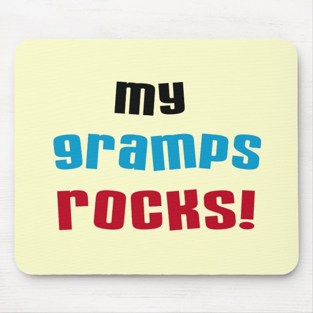 My Gramps Rocks T-shirts and Gifts Mouse Mat (Front)