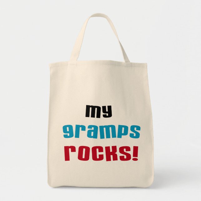My Gramps Rocks T-shirts and Gifts Tote Bag (Front)