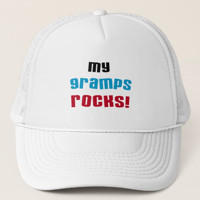 My Gramps Rocks T-shirts and Gifts Trucker Hat (Front)