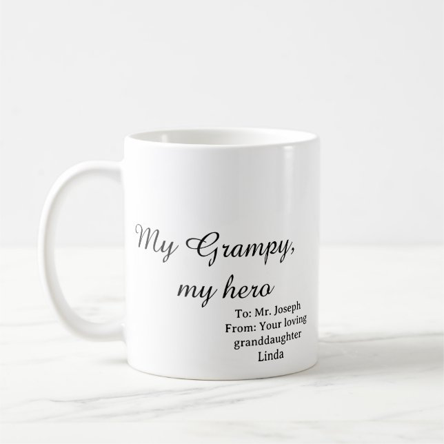 My Grampy My Hero Coffee Mug (Left)
