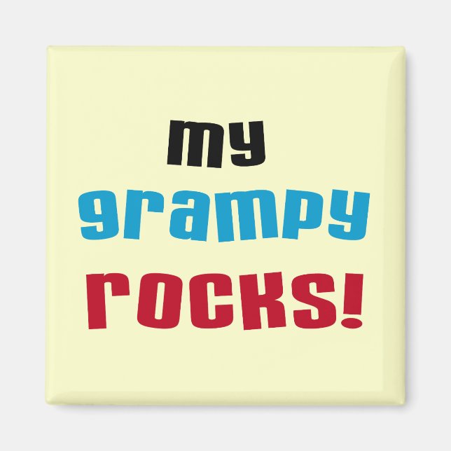 My Grampy Rocks T shirts and Gifts Magnet (Front)