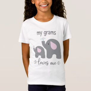 My Grams Loves Me - Elephant Shirt for Kids