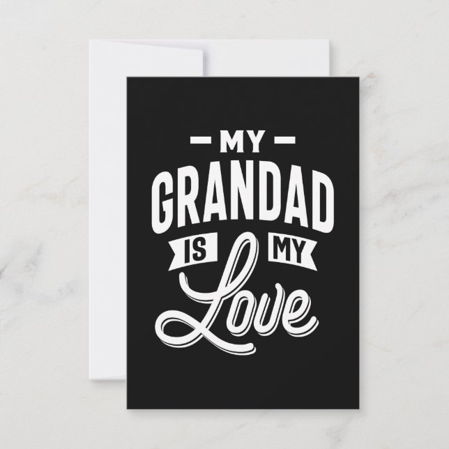My Grandad is My Love T-shirt Gift RSVP Card (Front)