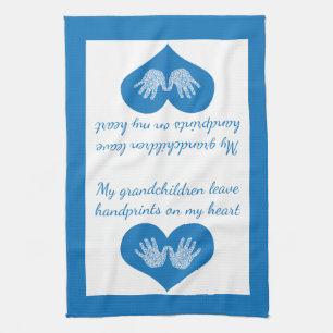 my Grandchildren leave handprints Tea Towel