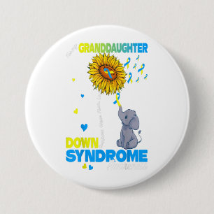 my granddaughter down syndrome awareness cute gift 7.5 cm round badge