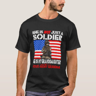 My Granddaughter Is A Soldier Military Proud Army  T-Shirt