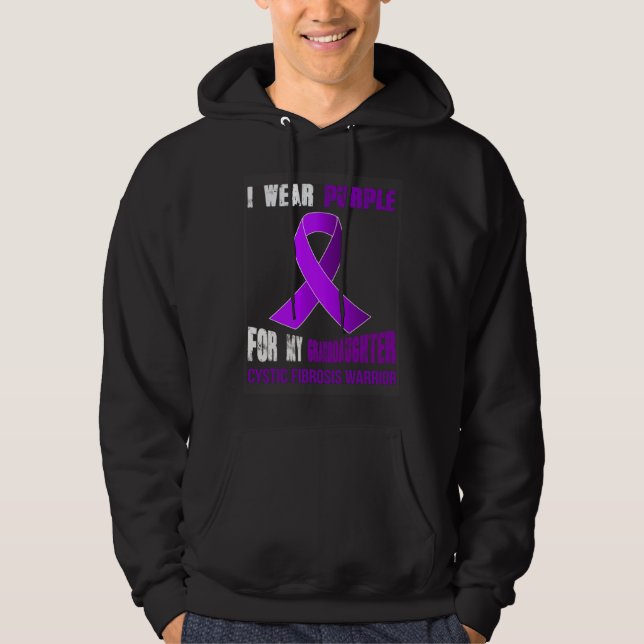 MY GRANDDAUGHTER  MY CYSTIC FIBROSIS WARRIOR HOODIE (Front)